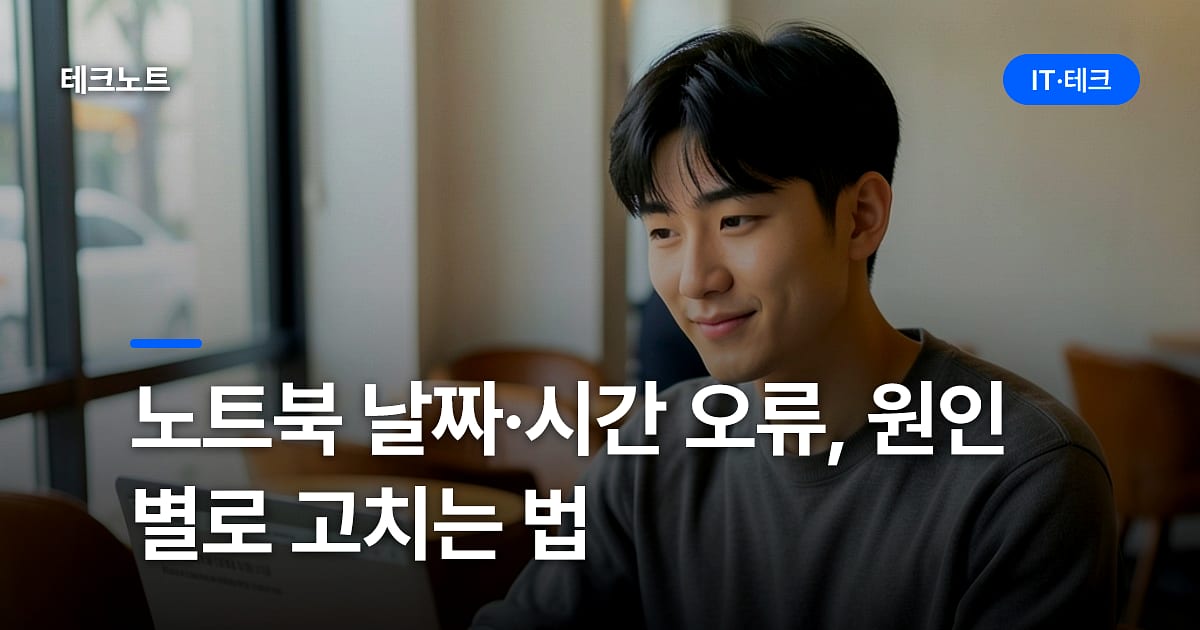노트북 날짜·시간 오류, 원인별로 고치는 법