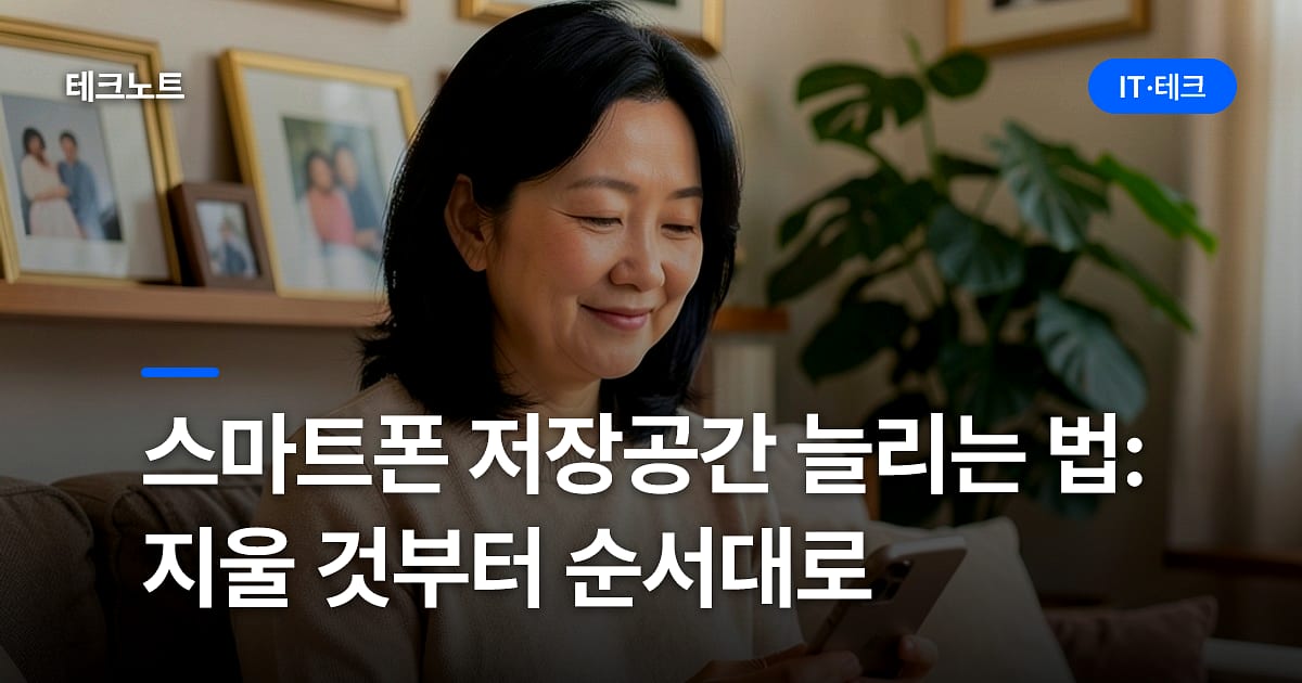 스마트폰 저장공간 늘리는 법: 지울 것부터 순서대로