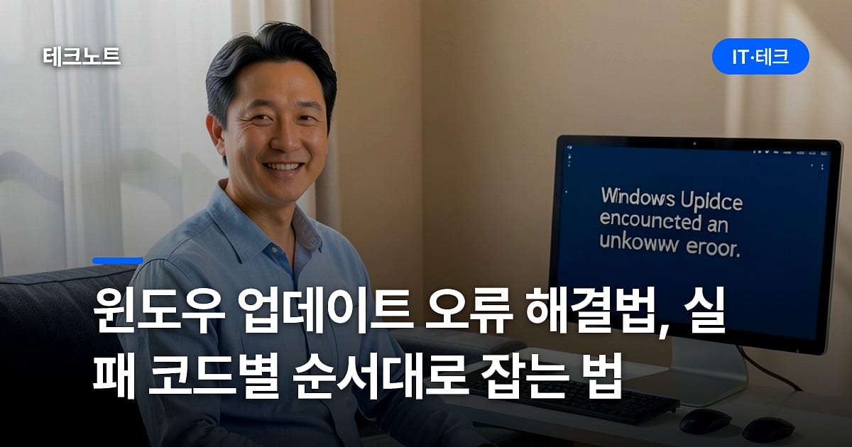윈도우 업데이트 오류 해결법, 실패 코드별 순서대로 잡는 법